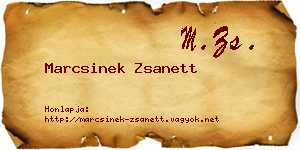 Marcsinek Zsanett névjegykártya